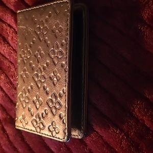 BCBG logo  Bronze driver license ID credit card holder Nwt
